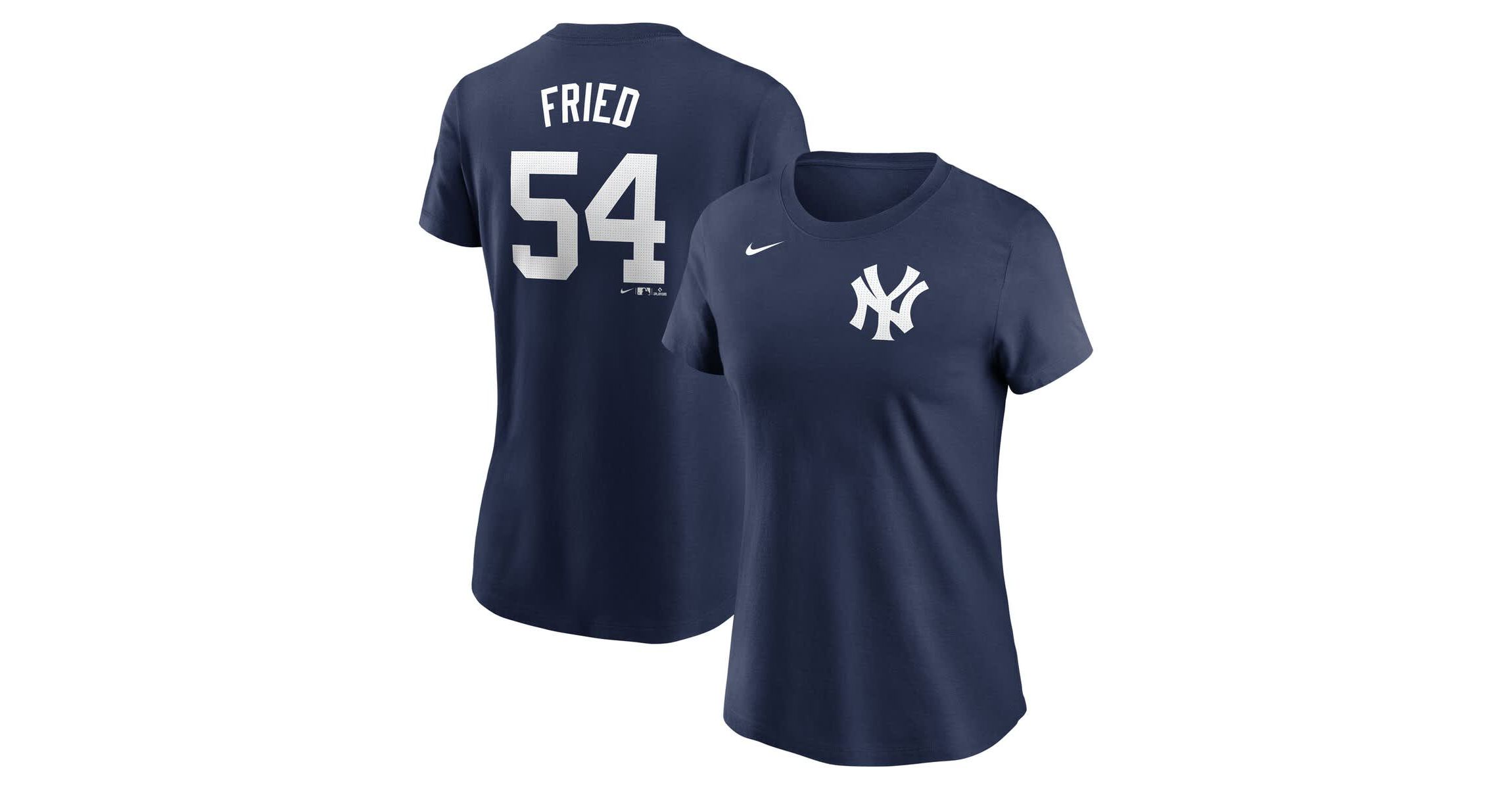 MLB Nike Max Fried New York Yankees Fuse Name & Number T-Shirt