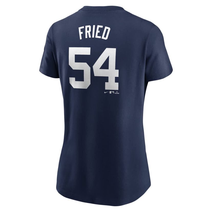 MLB Nike Max Fried New York Yankees Fuse Name & Number T-Shirt