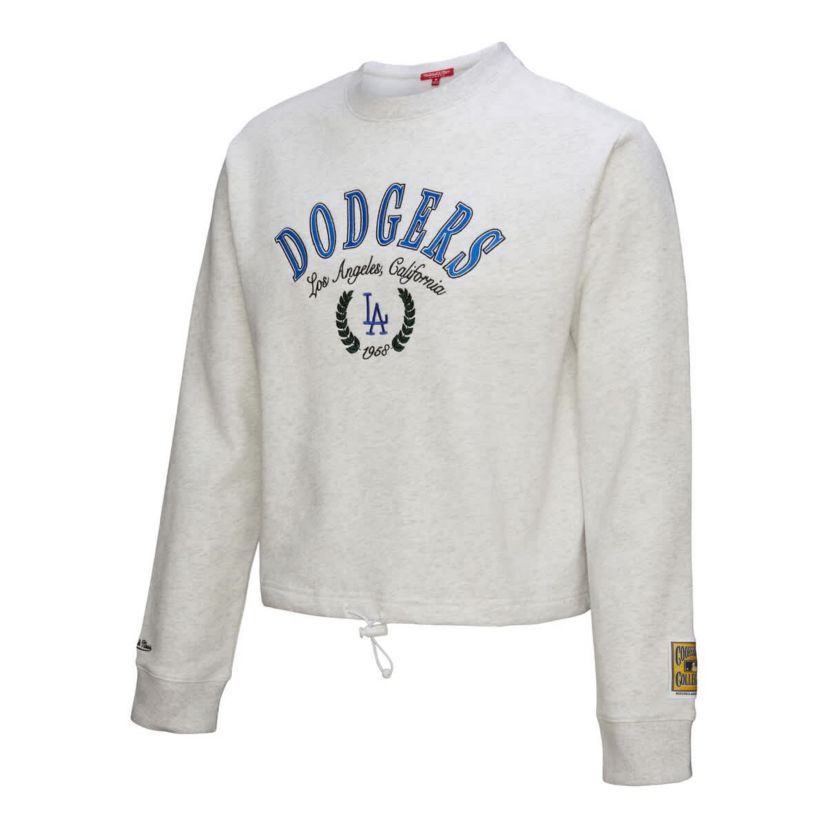MLB Los Angeles Dodgers Cropped Toggle Pullover Sweatshirt
