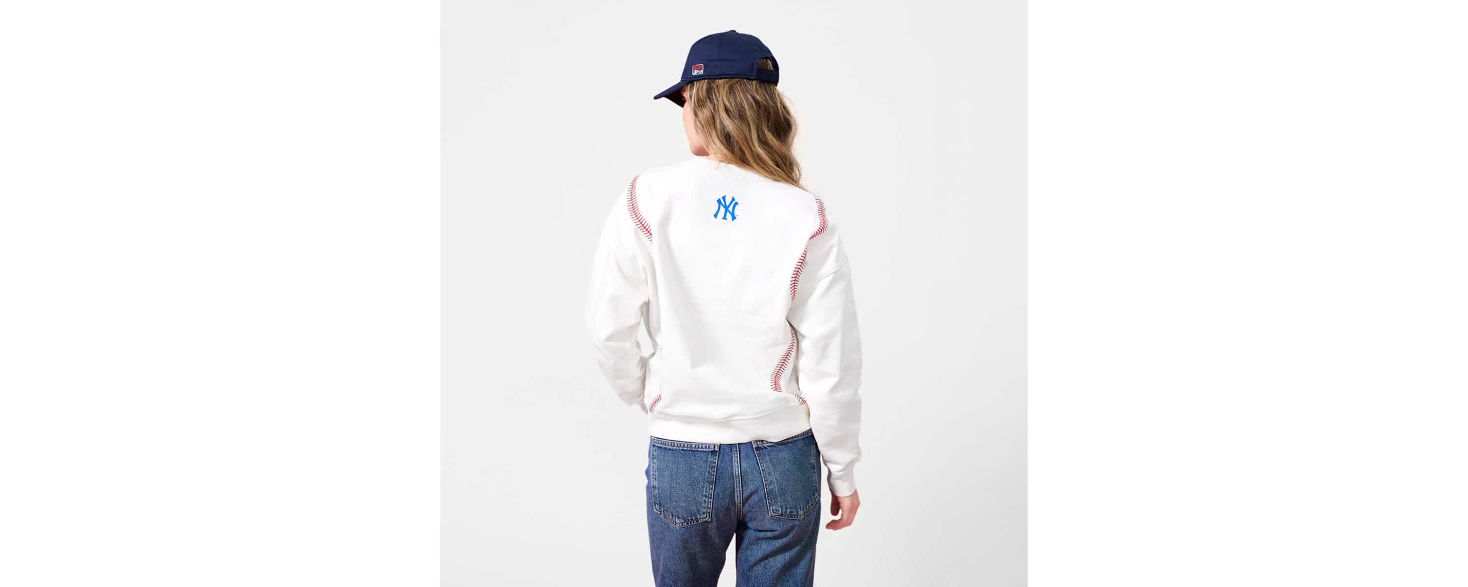 MLB New York Yankees Baseball Stitch Pullover Sweatshirt