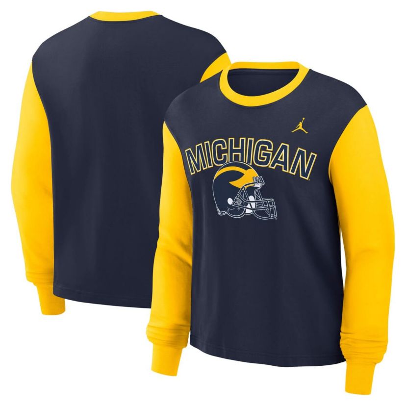 NCAA Nike NCAA Michigan Wolverines Boxy Long Sleeve T-Shirt