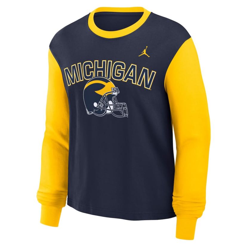 NCAA Nike NCAA Michigan Wolverines Boxy Long Sleeve T-Shirt