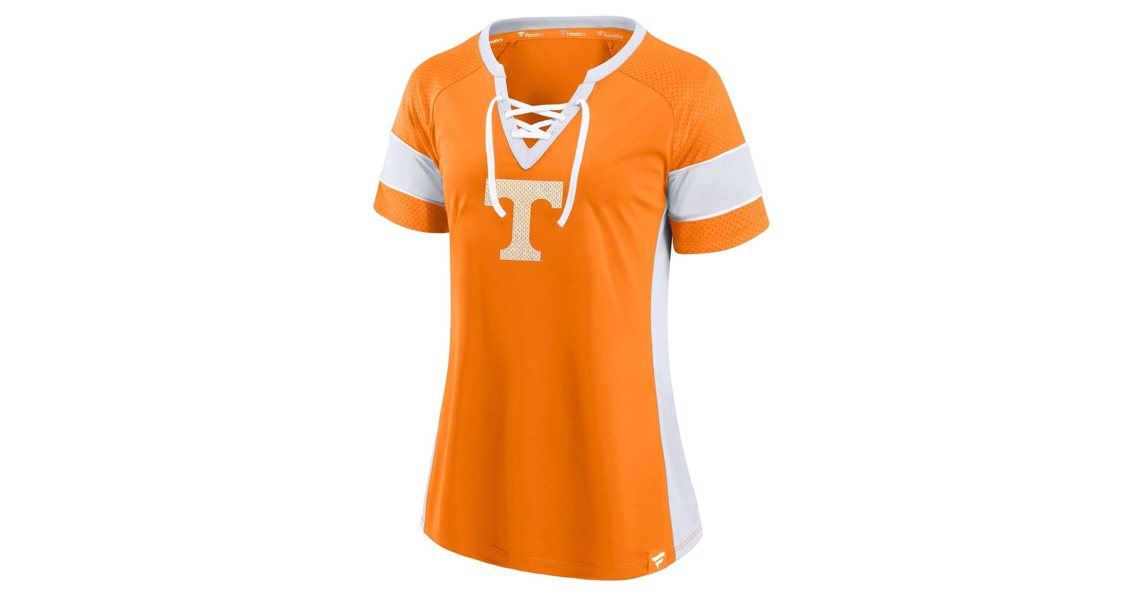 NCAA Fanatics Tennessee Tennessee Volunteers Unmasked Hero Block Party Athena Lace-Up Top