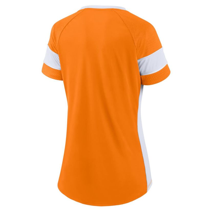 NCAA Fanatics Tennessee Tennessee Volunteers Unmasked Hero Block Party Athena Lace-Up Top
