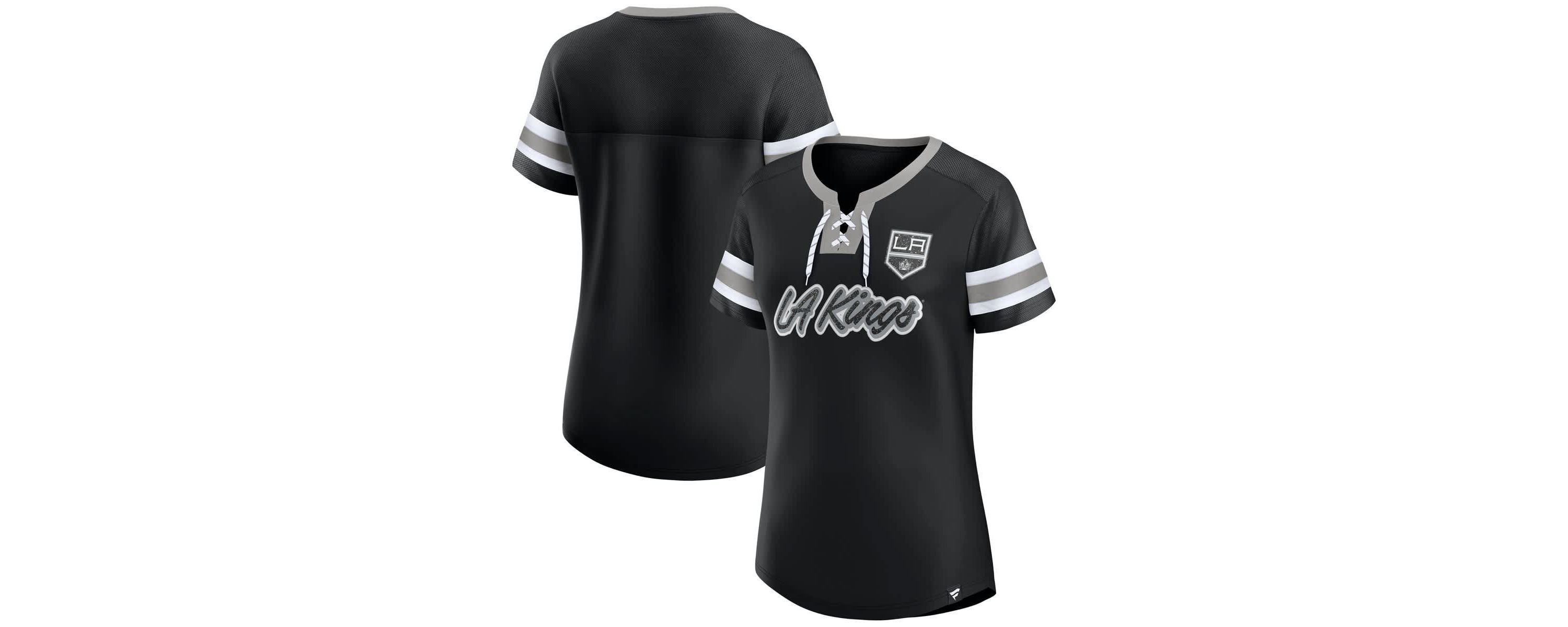 NHL Fanatics Los Angeles Kings Iconic Athena Lace-Up T-Shirt