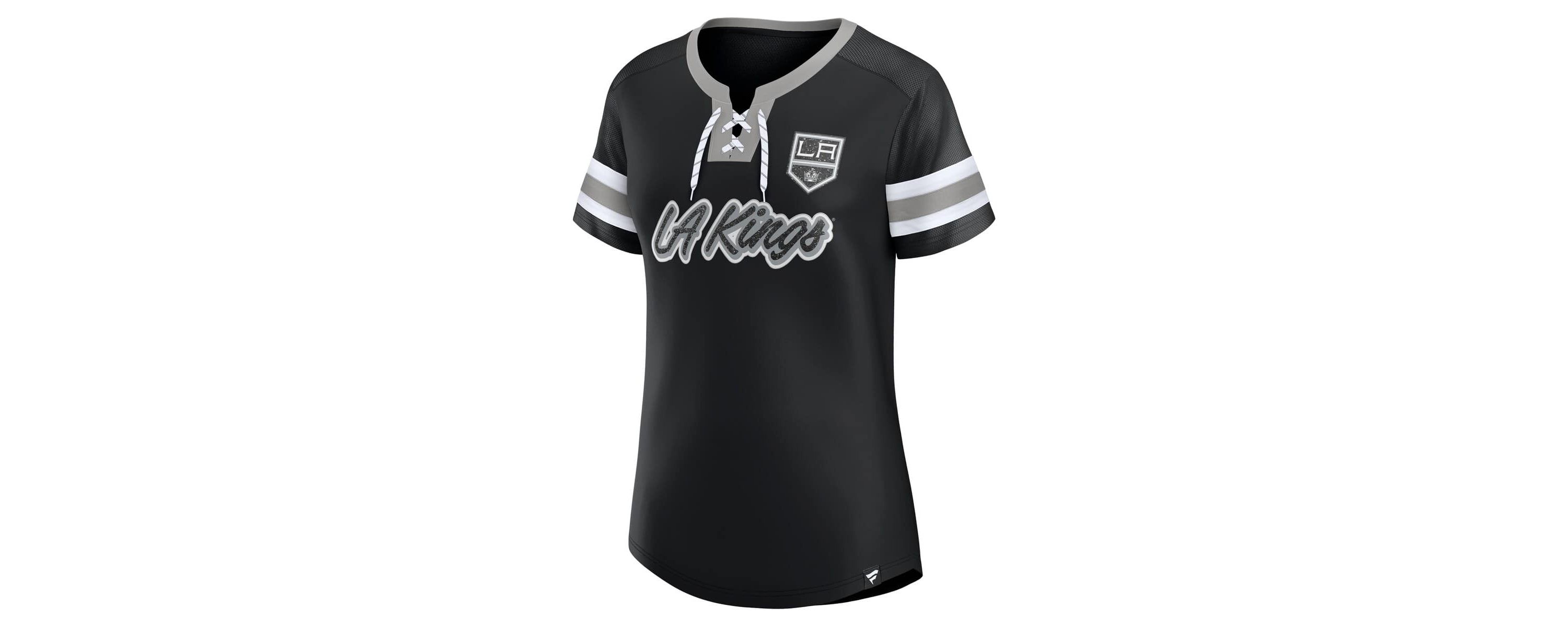NHL Fanatics Los Angeles Kings Iconic Athena Lace-Up T-Shirt