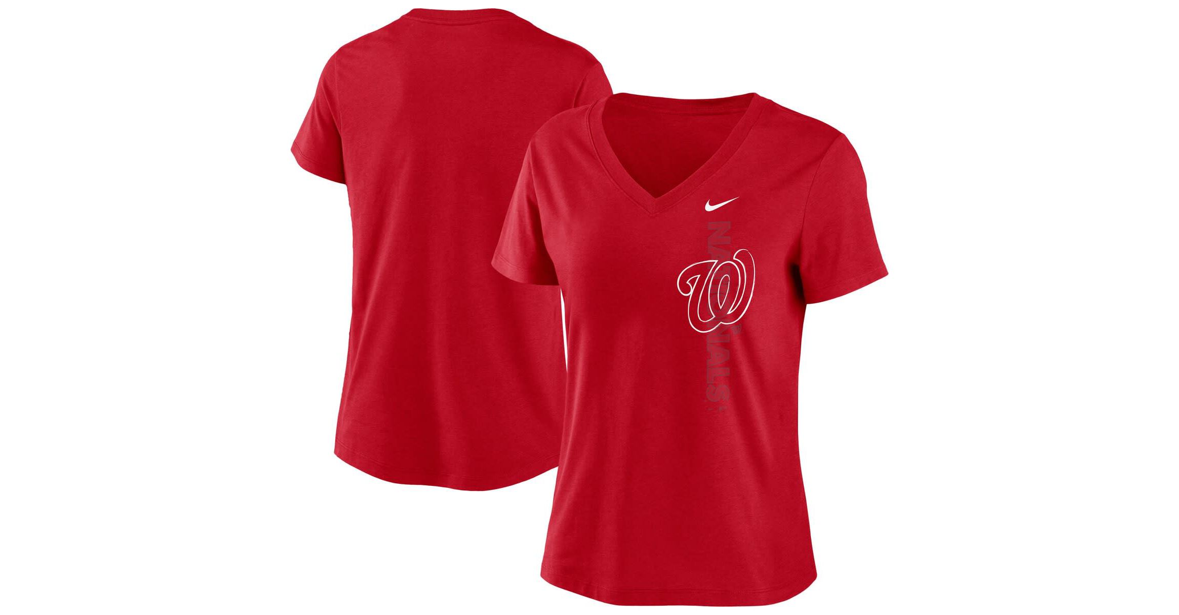 MLB Nike Washington Nationals Local Team Tri-Blend V-Neck T-Shirt