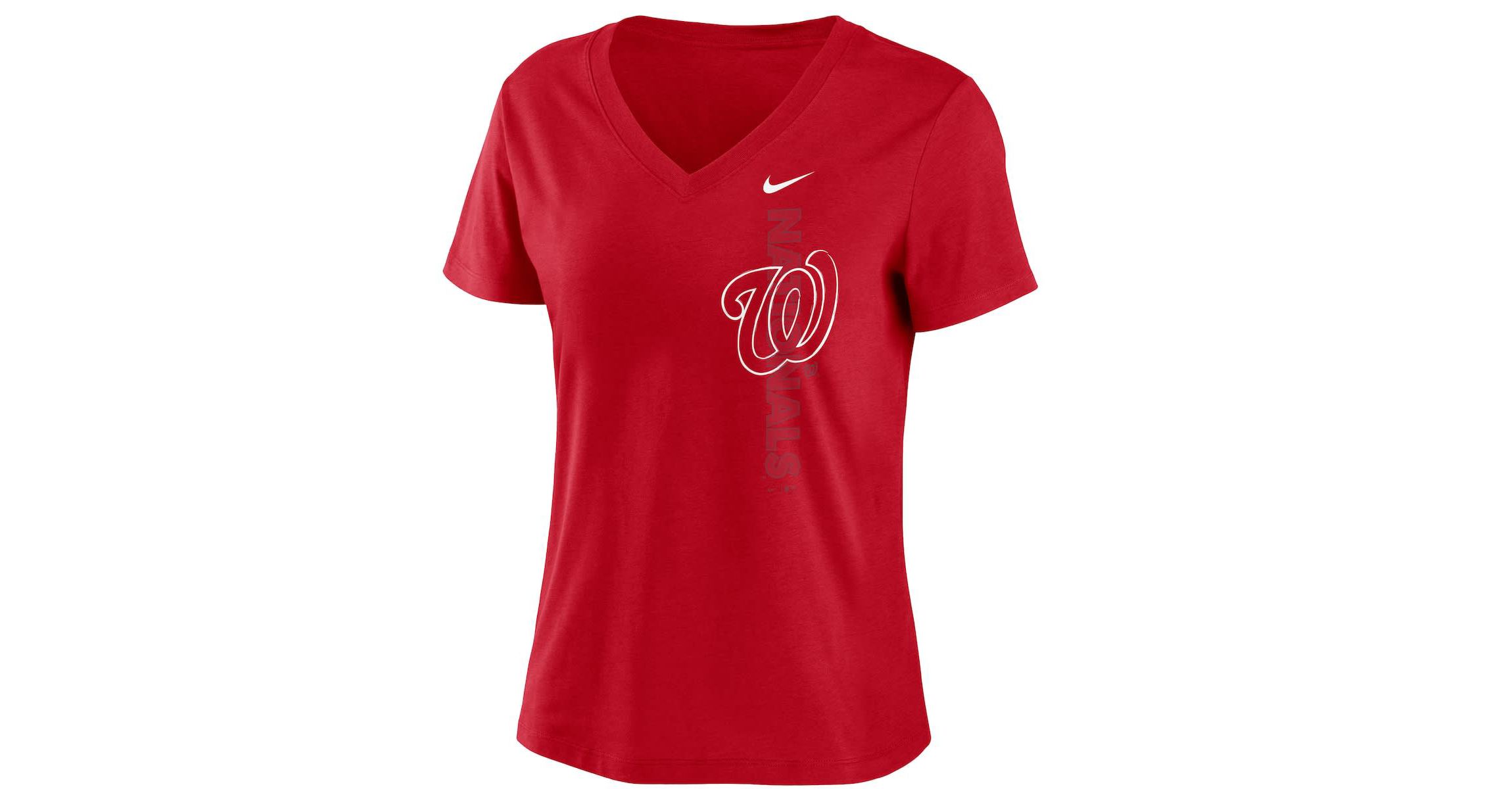 MLB Nike Washington Nationals Local Team Tri-Blend V-Neck T-Shirt