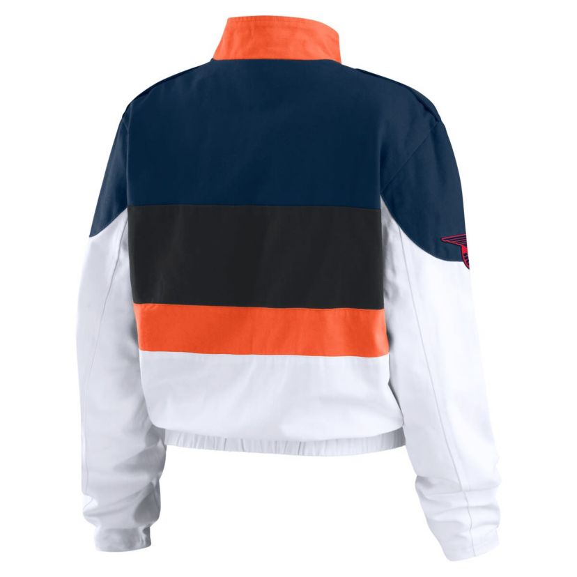MLB Orange/White Houston Astros Racing Full-Zip Jacket