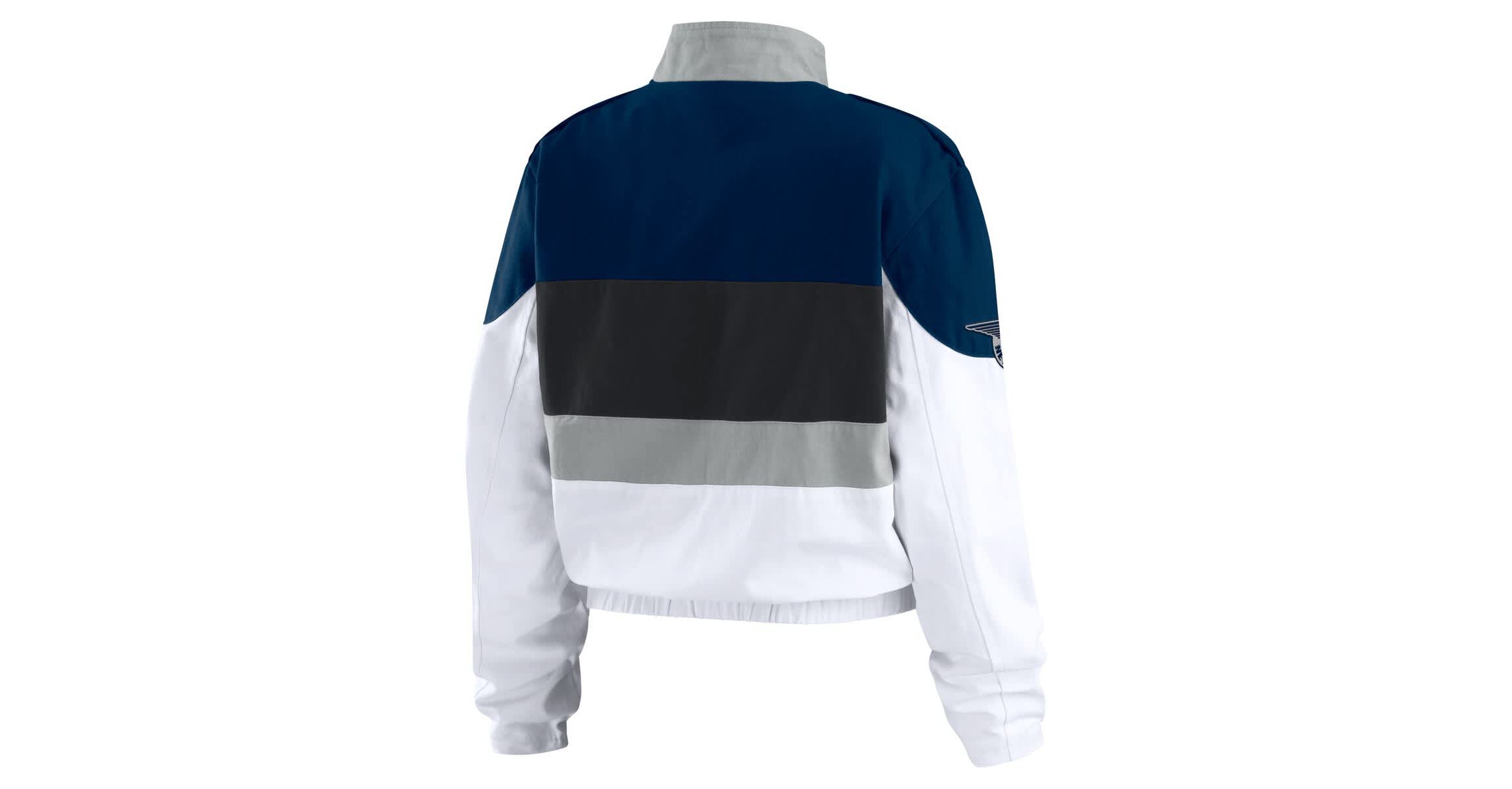 MLB Navy/White New York Yankees Racing Full-Zip Jacket