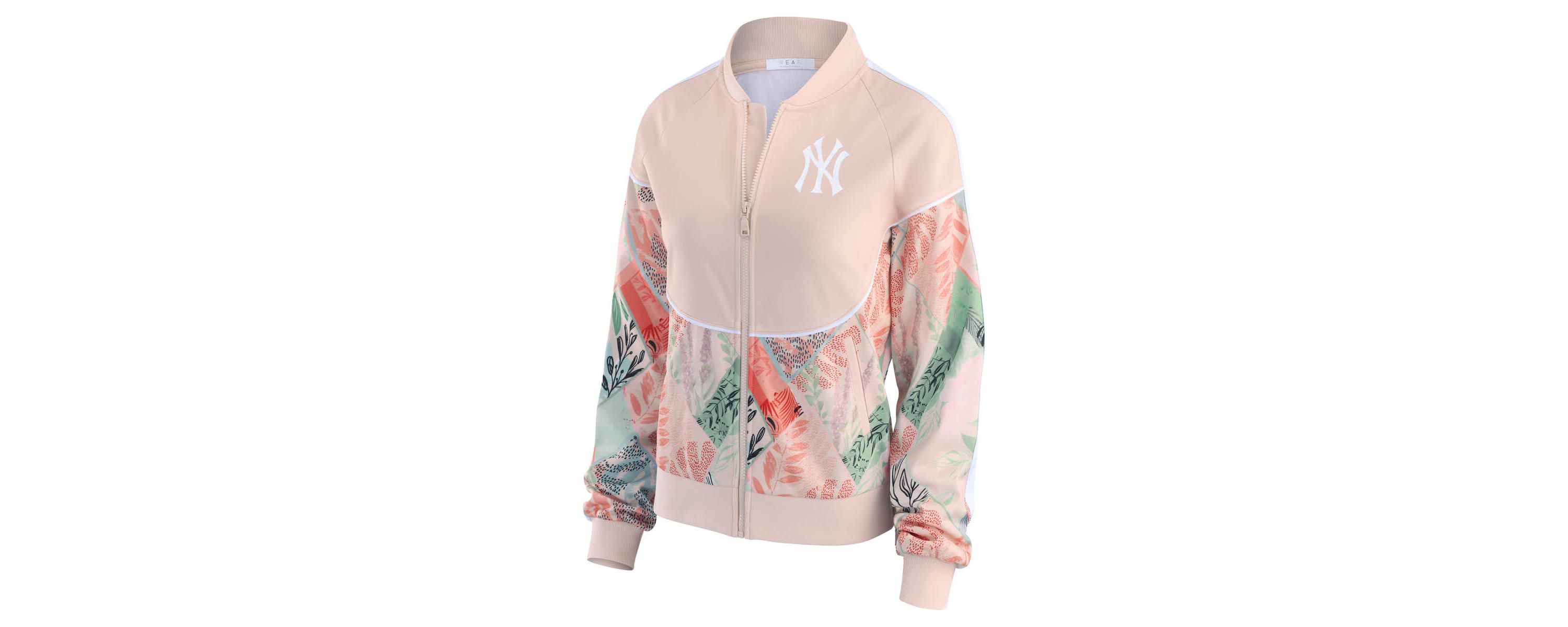 MLB Sand New York Yankees Raglan Full-Zip Track Jacket