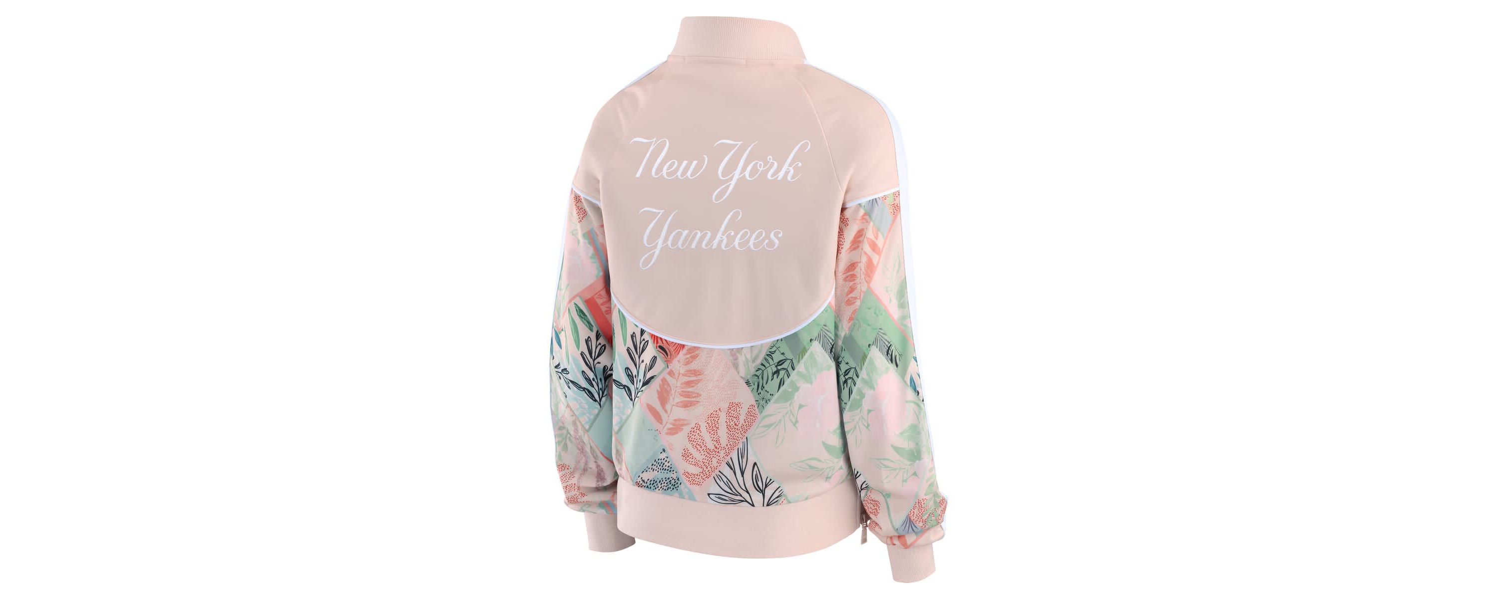 MLB Sand New York Yankees Raglan Full-Zip Track Jacket
