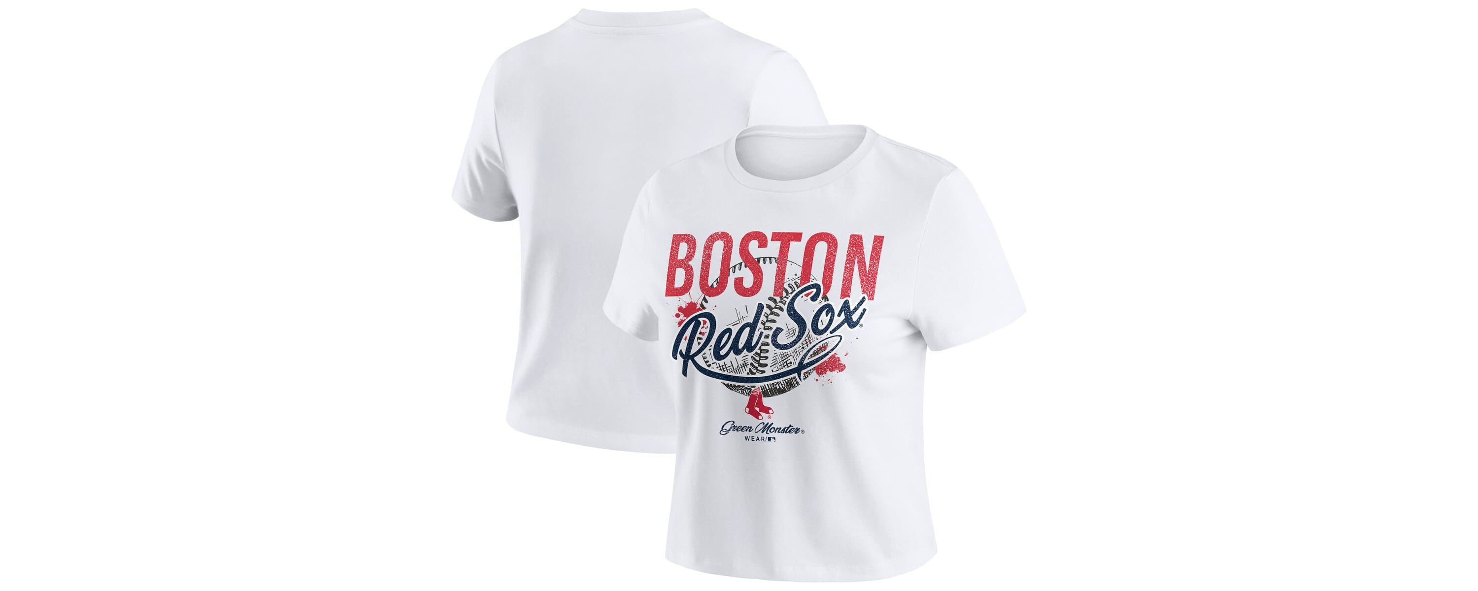Boston Red Sox MLB Boston Sox Distressed Cropped Baby T-Shirt