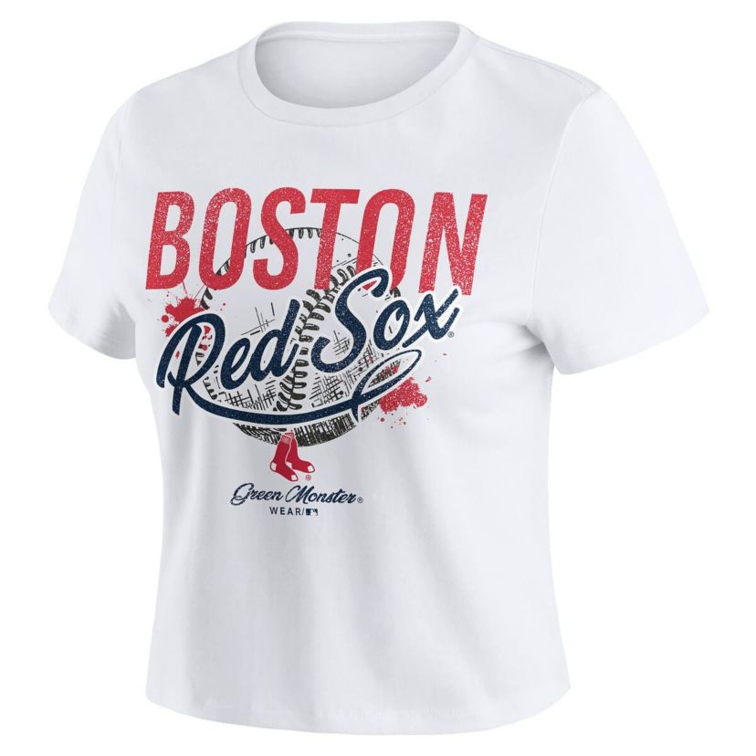 Boston Red Sox MLB Boston Sox Distressed Cropped Baby T-Shirt
