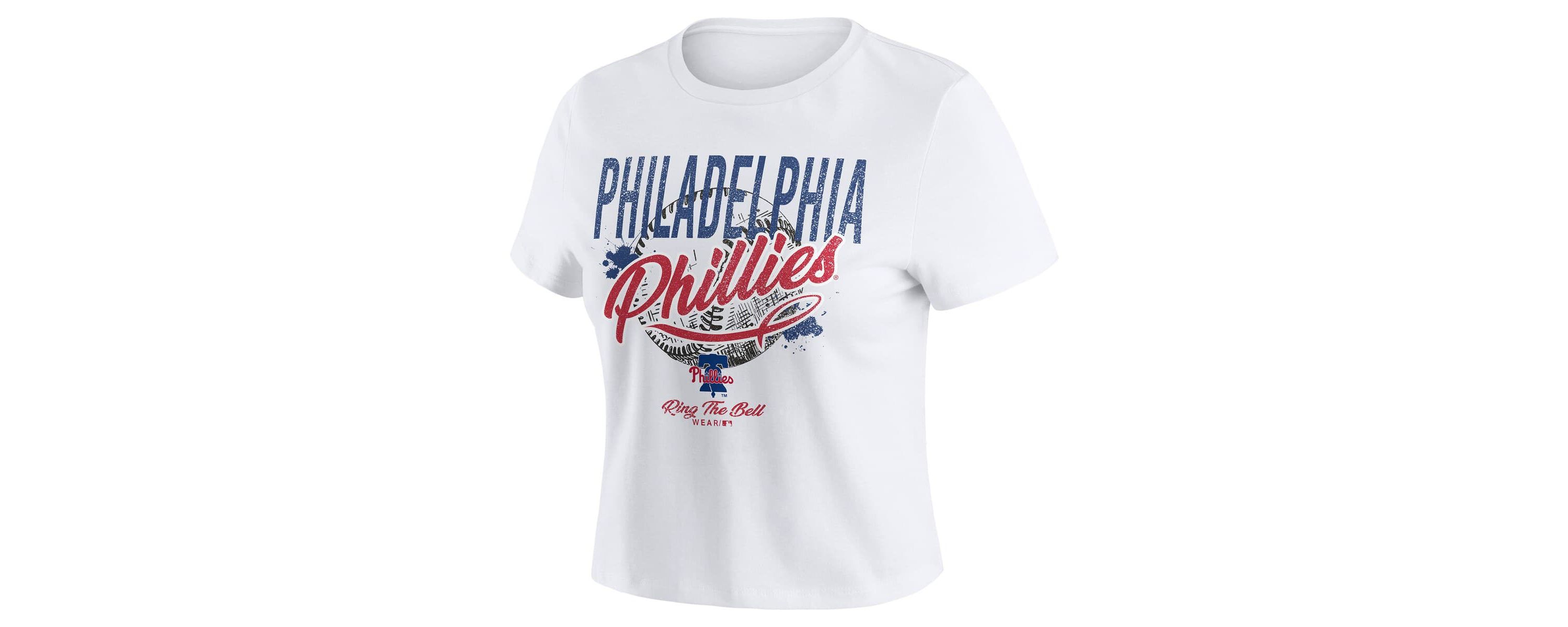 MLB Philadelphia Phillies Distressed Cropped Baby T-Shirt