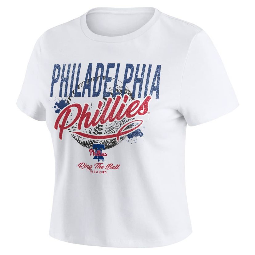 MLB Philadelphia Phillies Distressed Cropped Baby T-Shirt