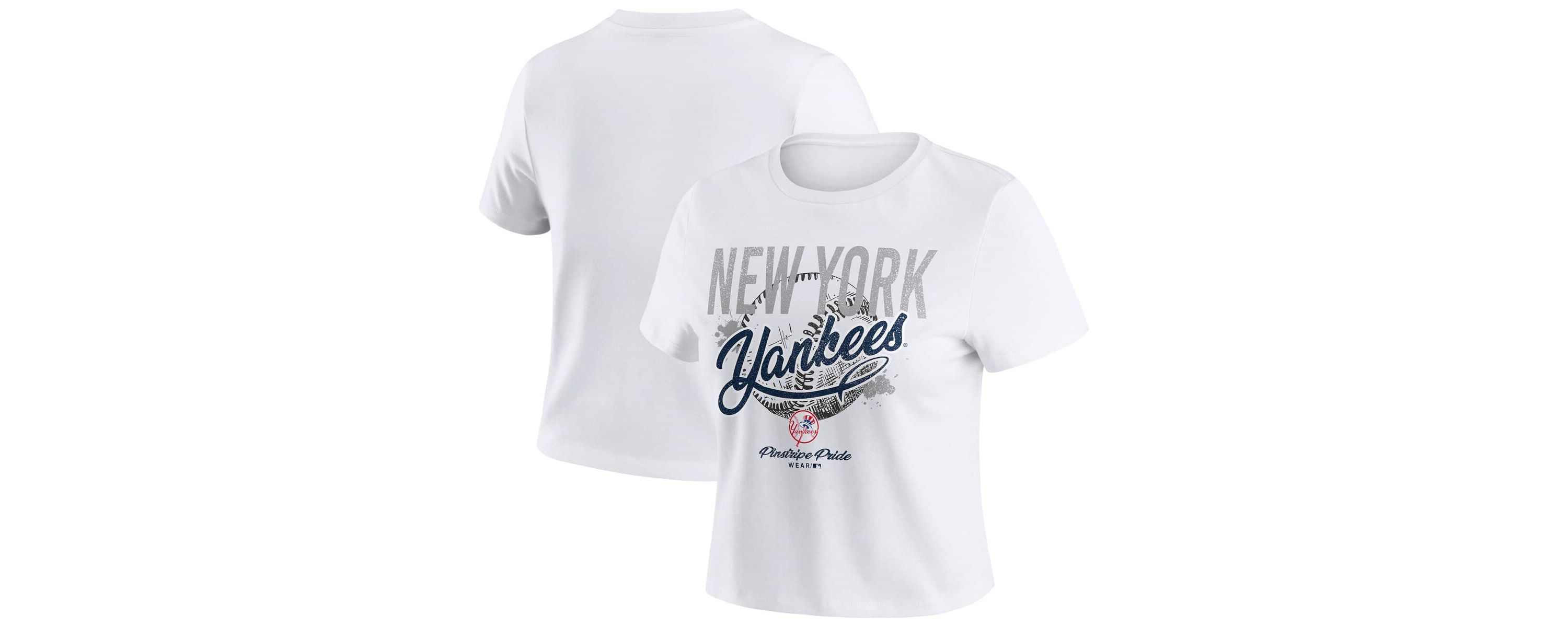 MLB New York Yankees Distressed Cropped Baby T-Shirt