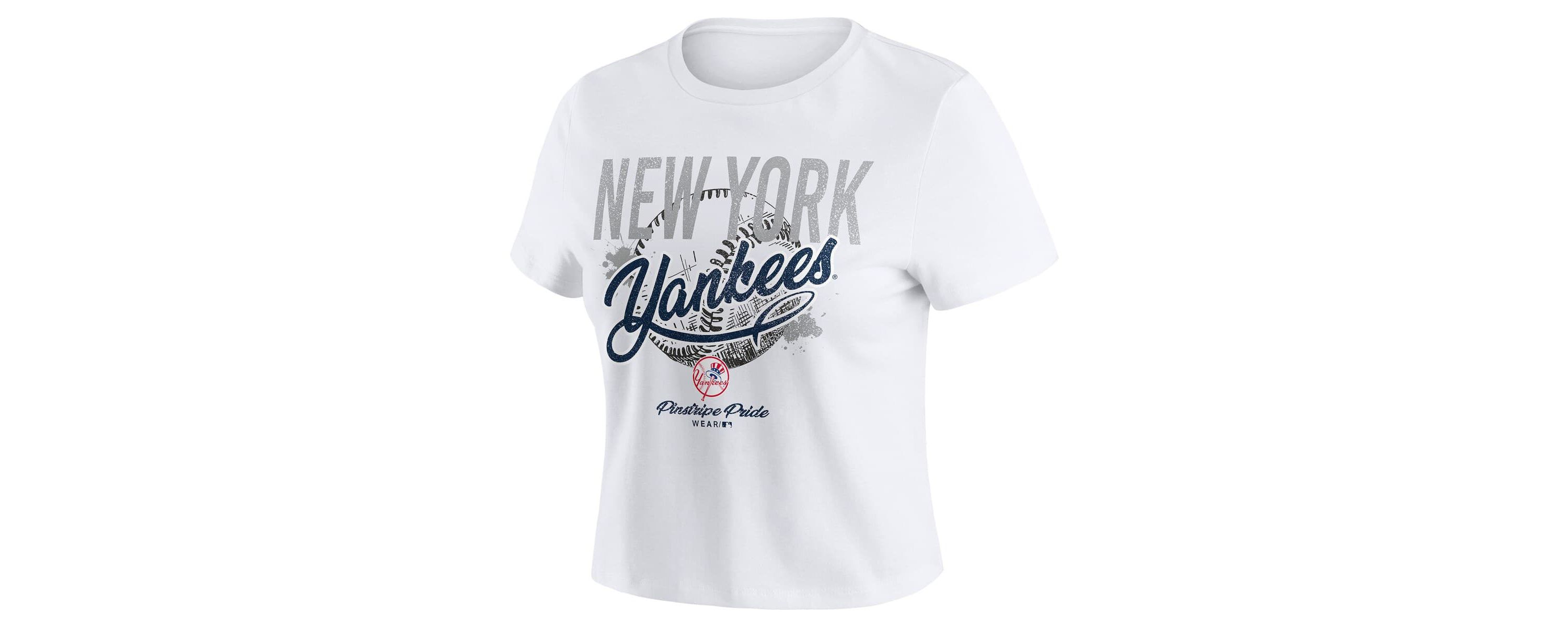 MLB New York Yankees Distressed Cropped Baby T-Shirt
