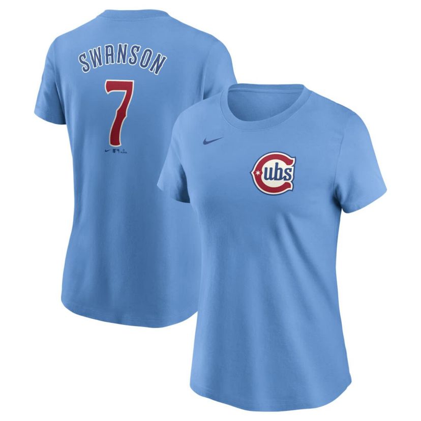 MLB Nike Dansby Swanson Baby Chicago Cubs Fuse Name & Number T-Shirt