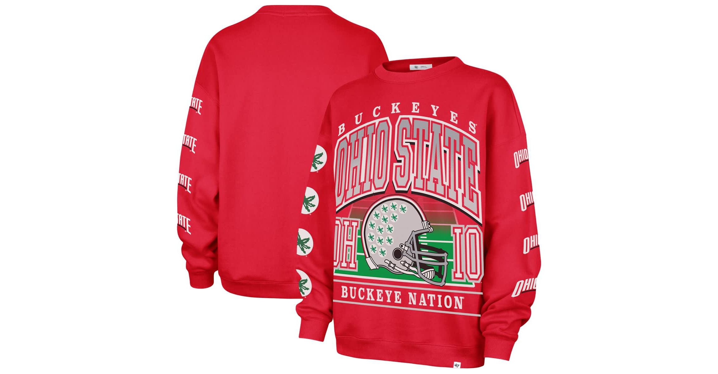 NCAA Ohio State Buckeyes Go Big Oversized Pullover Sweatshirt