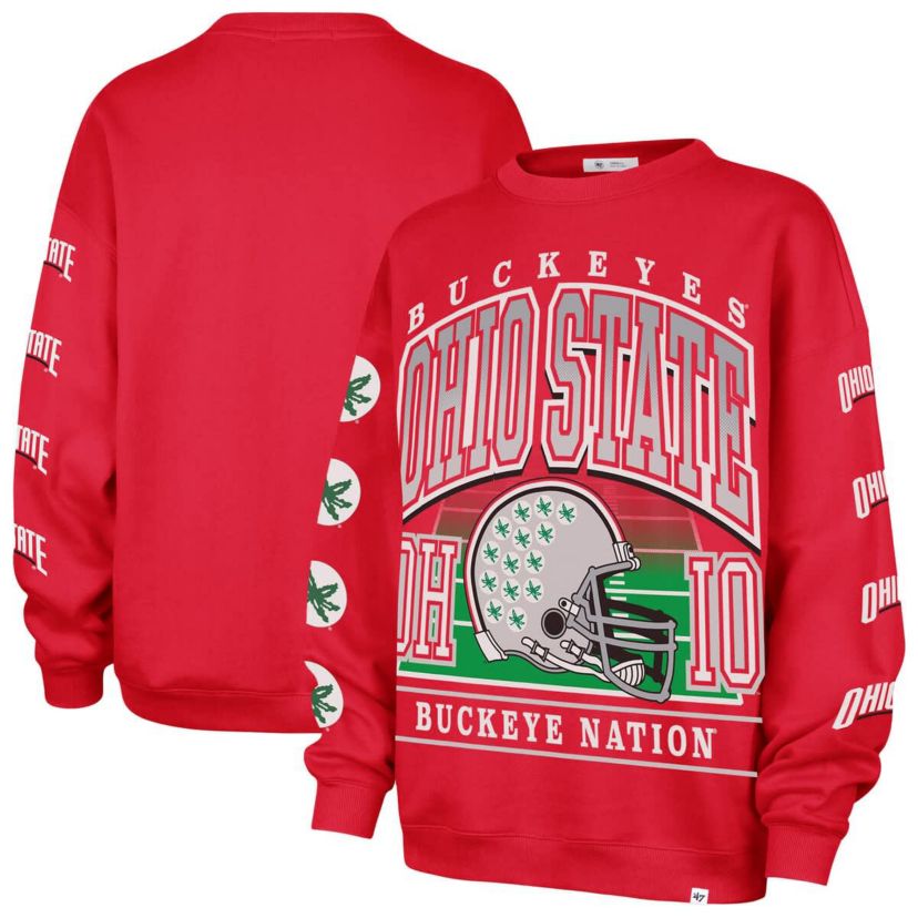 NCAA Ohio State Buckeyes Go Big Oversized Pullover Sweatshirt
