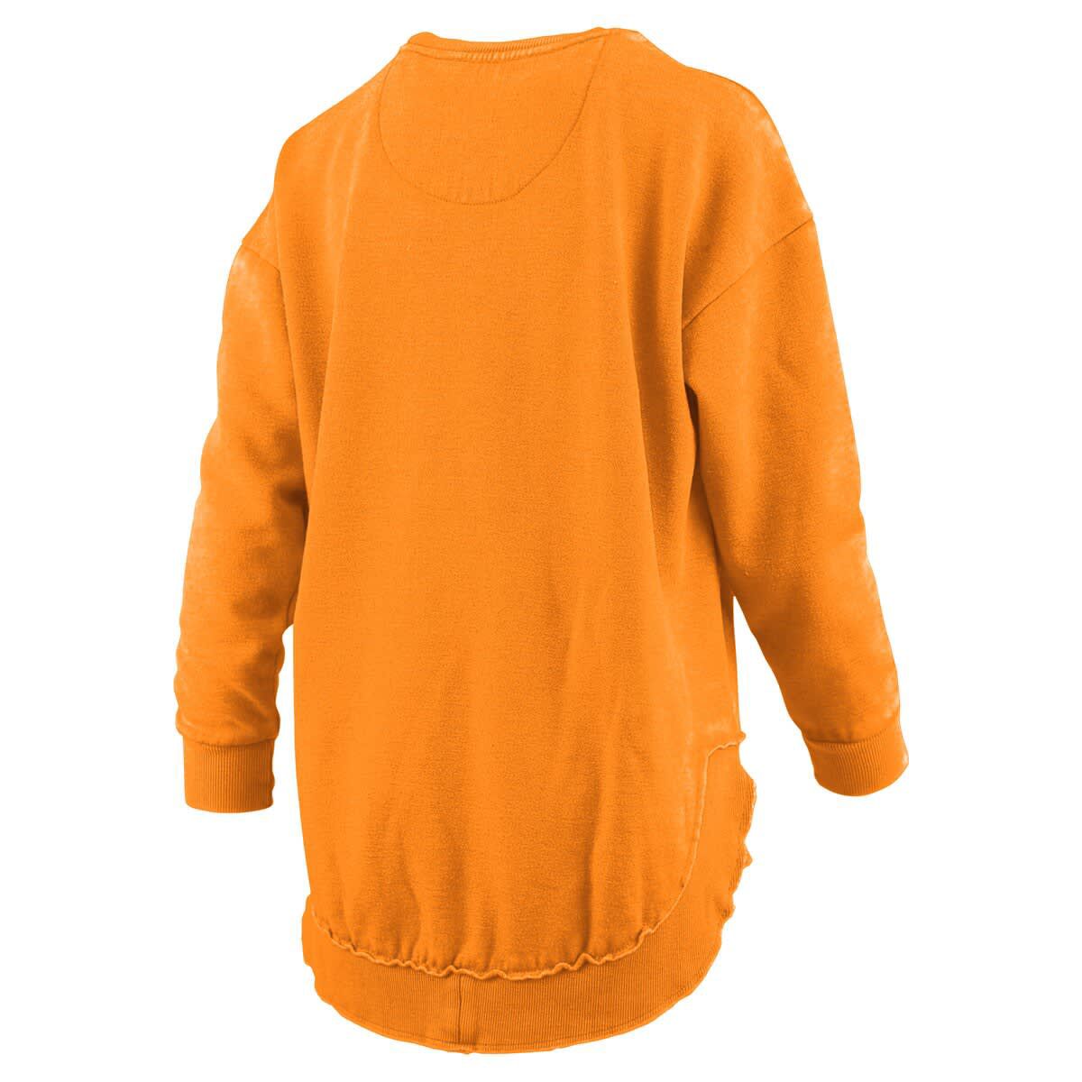 NCAA Tennessee Tennessee Volunteers Melange Poncho Vintage Fleece Long Sleeve Pullover Sweatshirt
