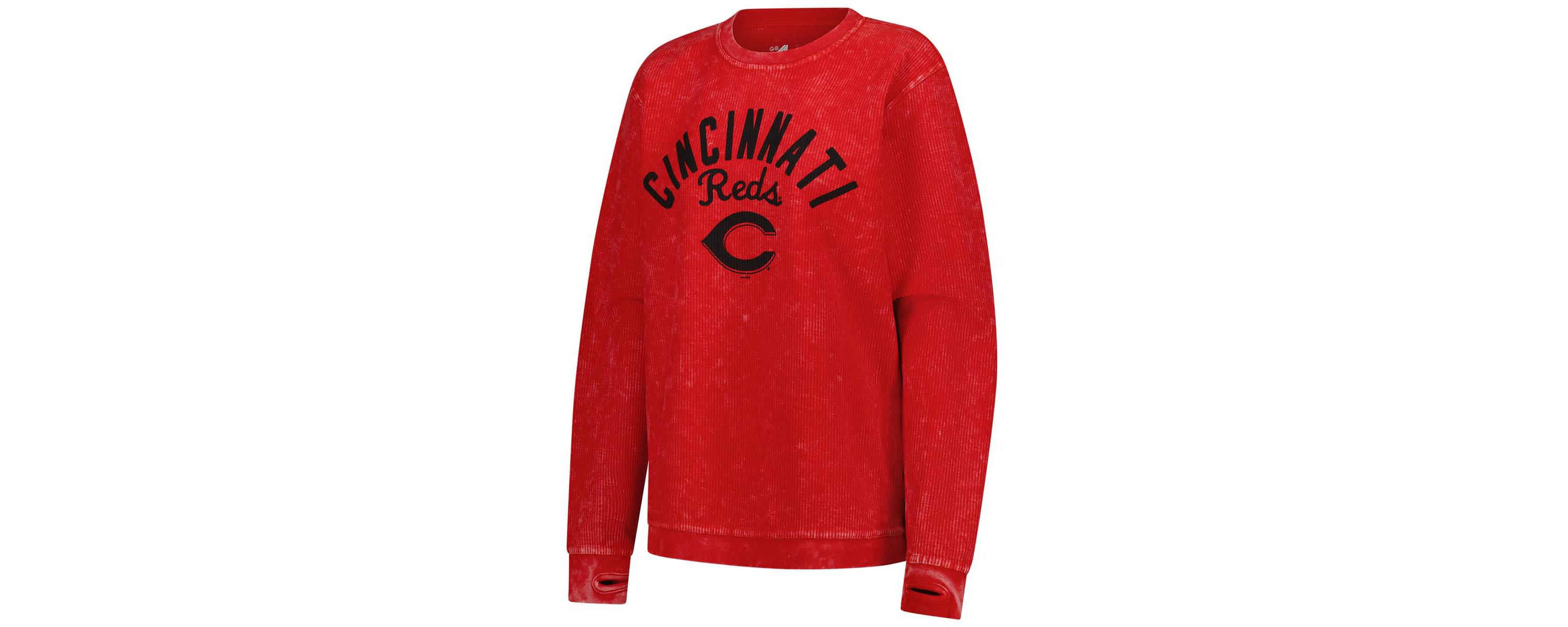 MLB Cincinnati Reds Comfy Cord Pullover Sweatshirt