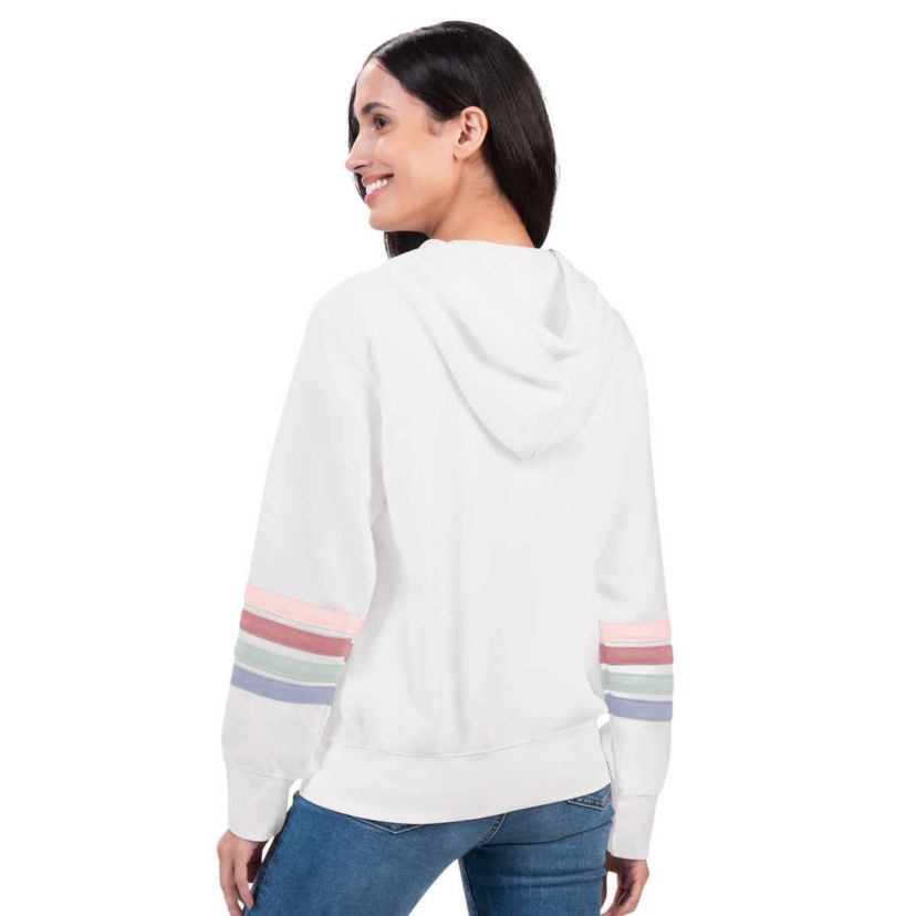MLB New York Yankees Naamah Sleeve Stripe Fleece Full-Zip Hoodie