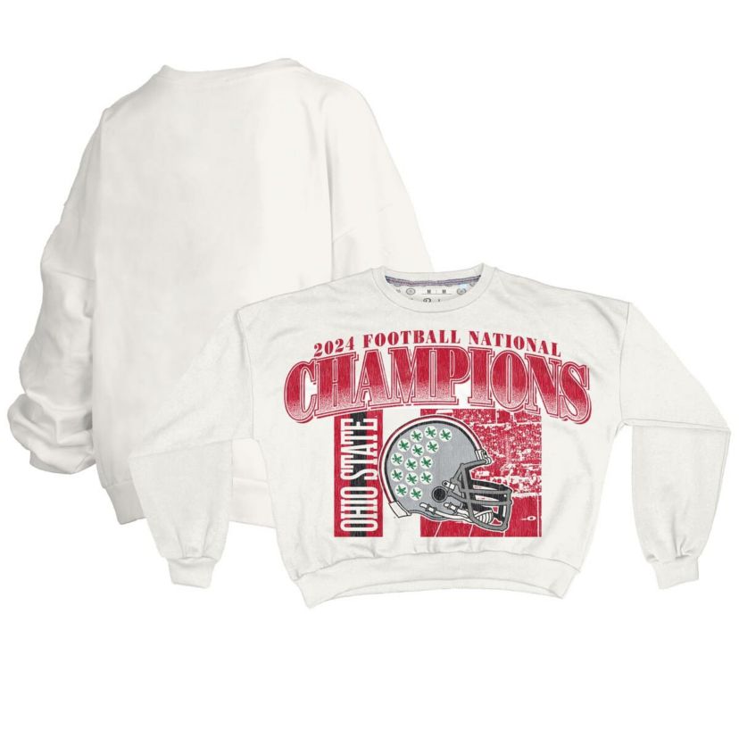 NCAA Ohio State Buckeyes NCAA Football Playoff 2024 National s Zone Oversized Sweatshirt