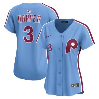 MLB Nike Bryce Harper Light Philadelphia Phillies Alternate Limited Player Jersey, Light Blue, Large