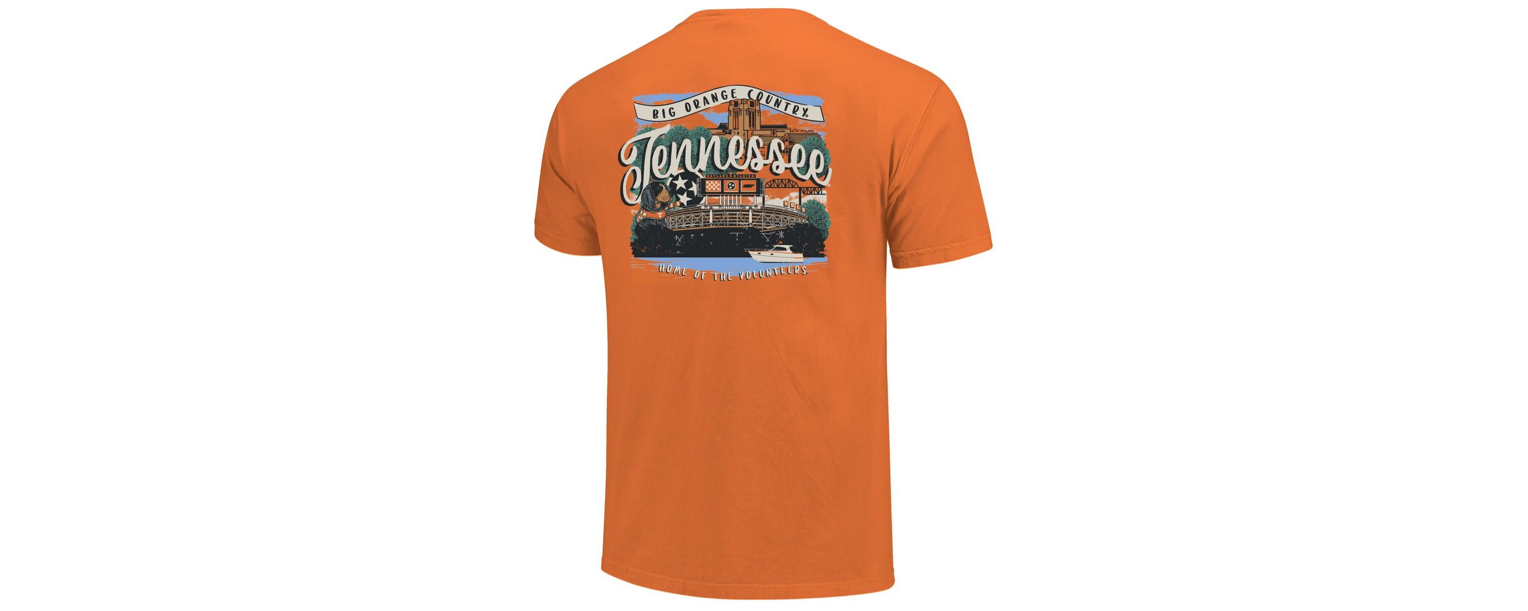 NCAA Tennessee Tennessee Volunteers Campus Scene Drawing Script T-Shirt