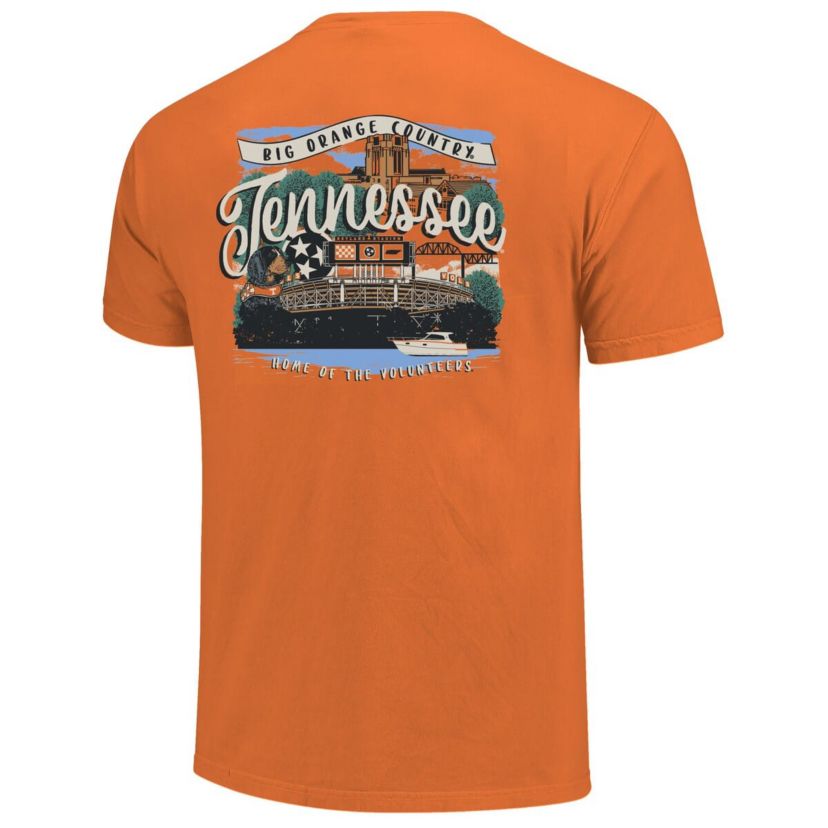 NCAA Tennessee Tennessee Volunteers Campus Scene Drawing Script T-Shirt