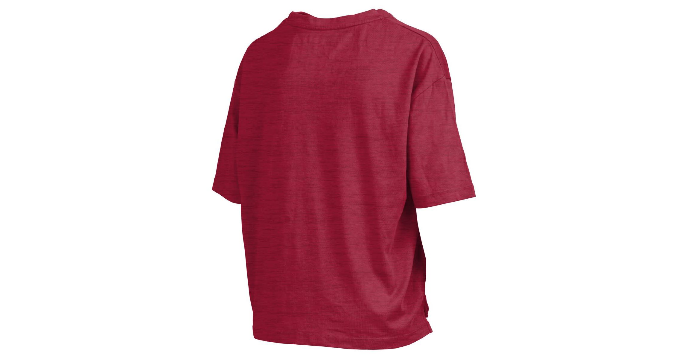 Alabama Crimson Tide NCAA Alabama Tide Nelson Arch Over Logo Waist Length Oversized Slub T-Shirt