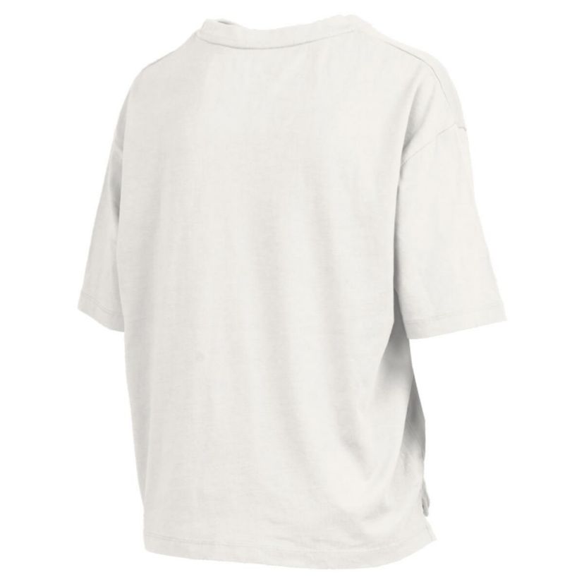 Miami (FL) Hurricanes NCAA Miami Hurricanes Nelson Arch Over Logo Waist Length Oversized Slub T-Shirt