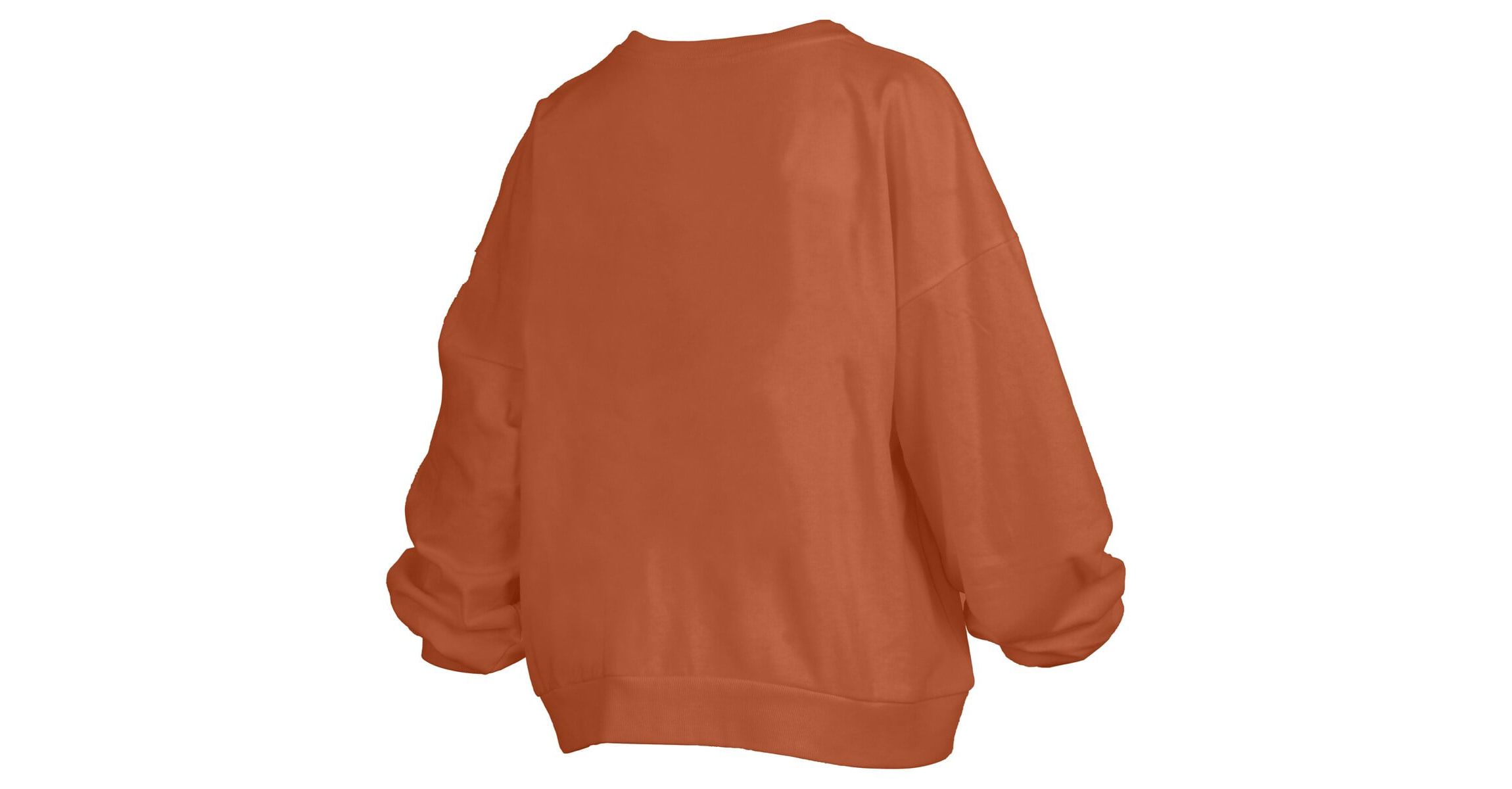 NCAA Texas Texas Longhorns Janise Arch Over Logo Waist Length Oversized Pullover Sweatshirt