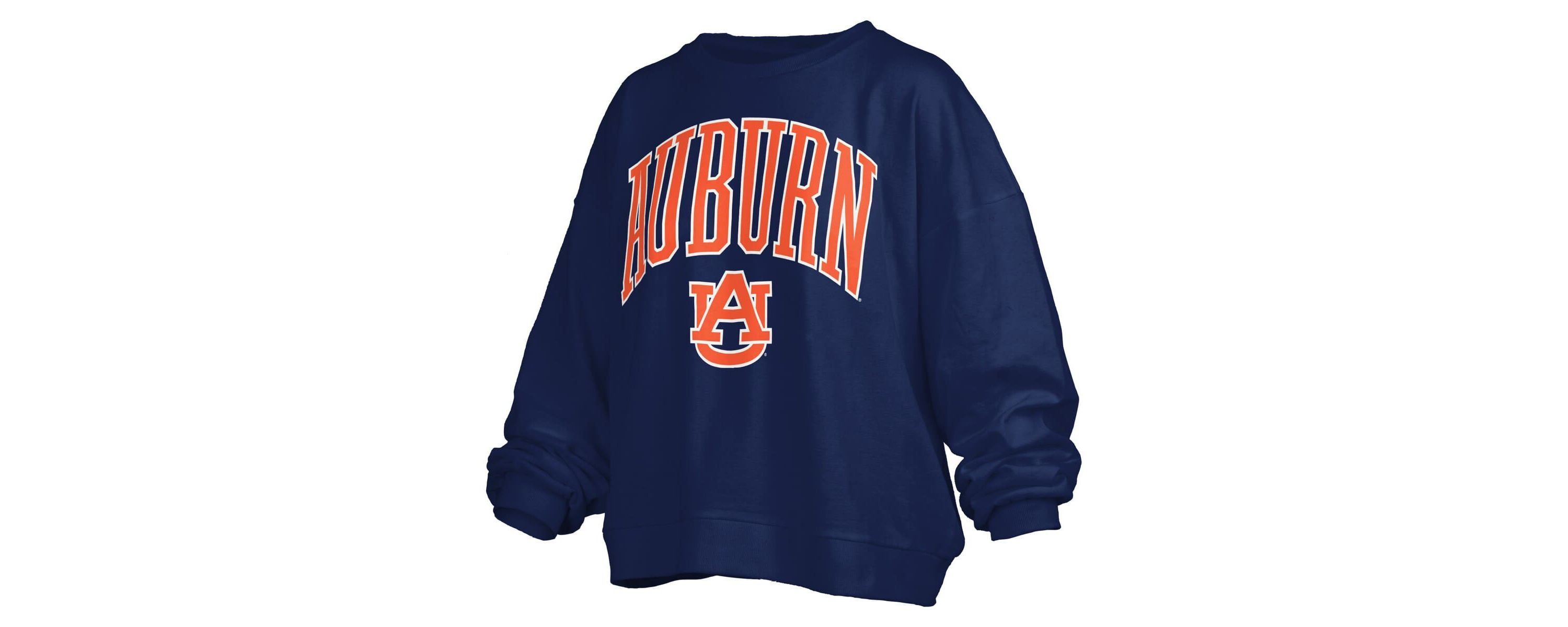 NCAA Auburn Tigers Janise Arch Over Logo Waist Length Oversized Pullover Sweatshirt