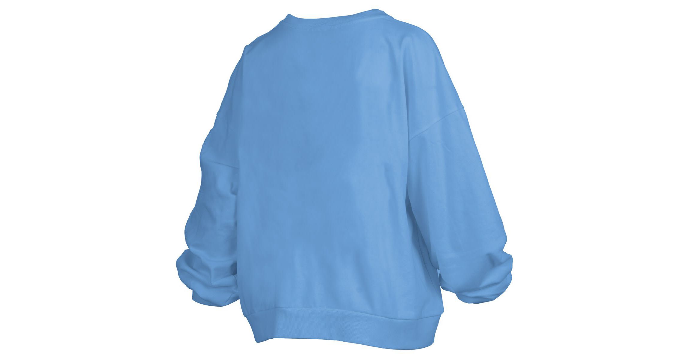 NCAA Carolina North Carolina Tar Heels Janise Arch Over Logo Waist Length Oversized Pullover Sweatshirt