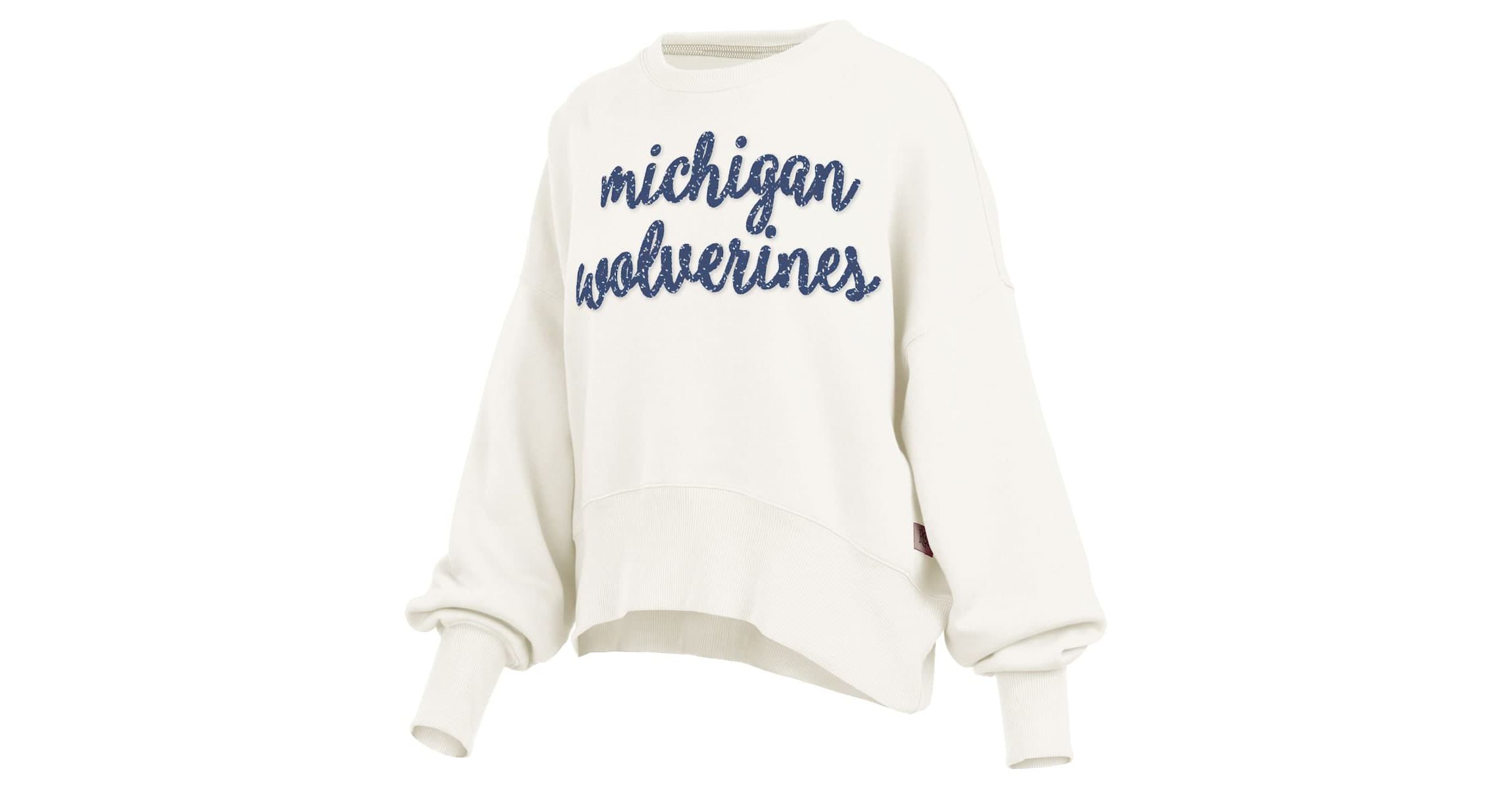 NCAA Michigan Wolverines Oversized Chelsea Waist Length Pullover Sweatshirt