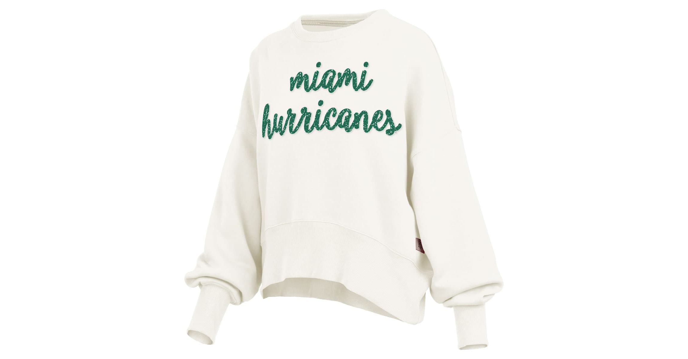 Miami (FL) Hurricanes NCAA Miami Hurricanes Oversized Chelsea Waist Length Pullover Sweatshirt