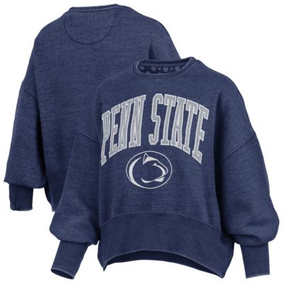 Pressbox NCAA Penn State Nittany Lions Oversized Waist-Length Crewneck Sweatshirt, Navy Blue, Medium