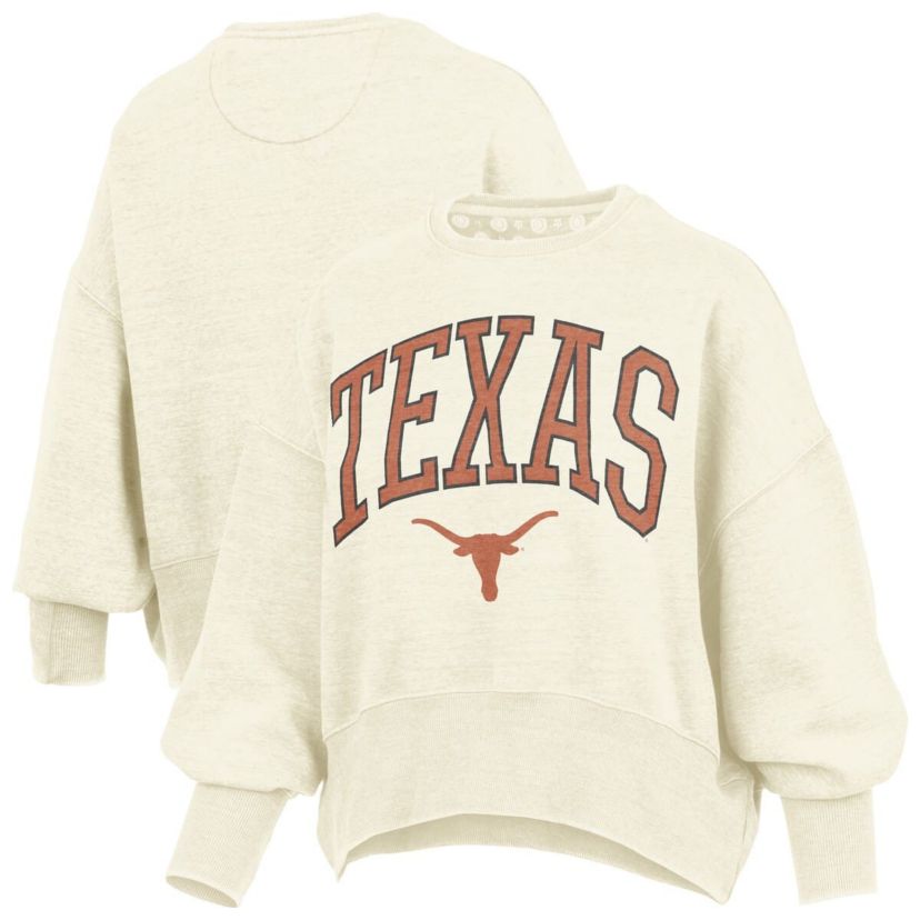 NCAA Texas Longhorns Oversized Waist-Length Crewneck Sweatshirt
