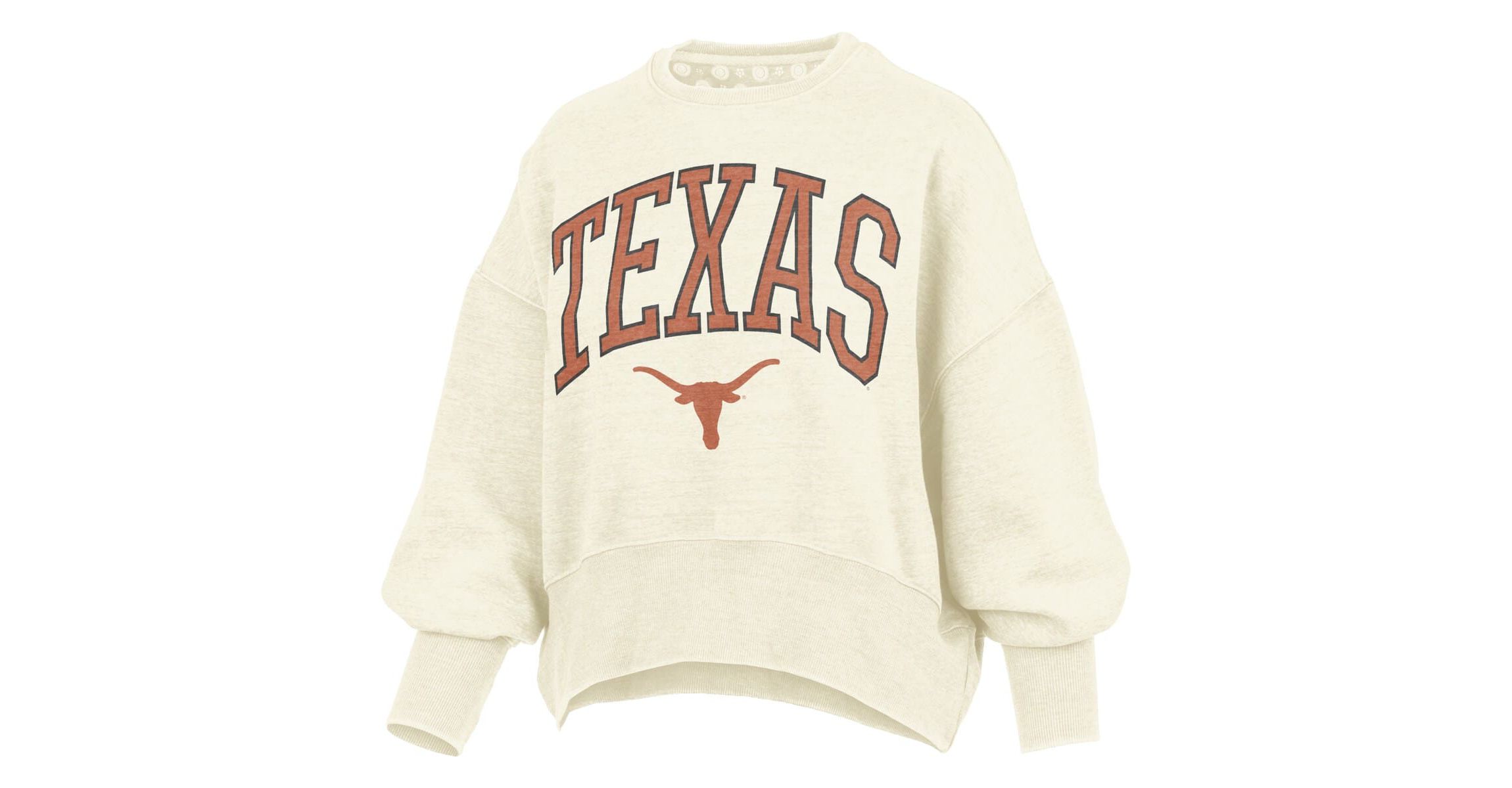 NCAA Texas Longhorns Oversized Waist-Length Crewneck Sweatshirt