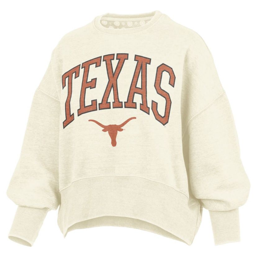 NCAA Texas Longhorns Oversized Waist-Length Crewneck Sweatshirt
