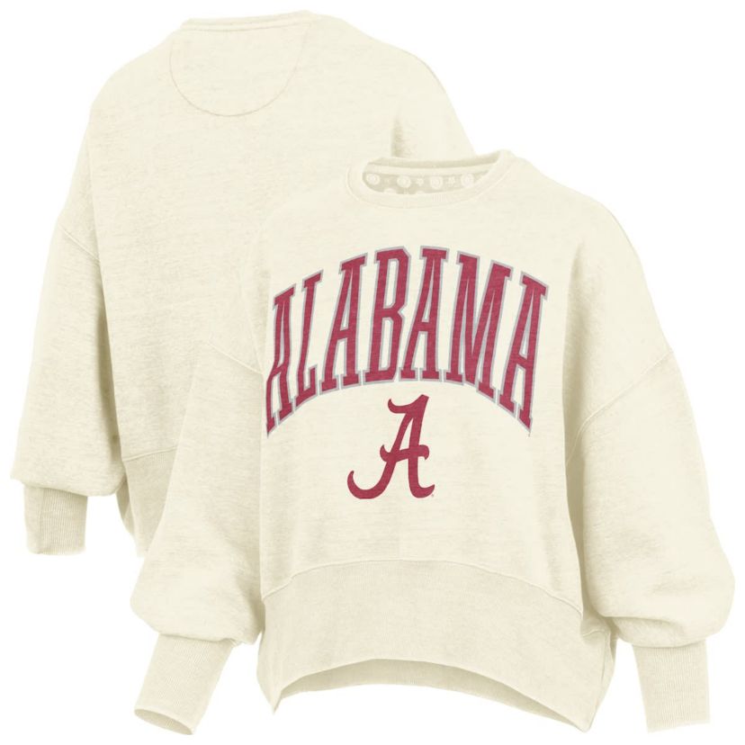 Alabama Crimson Tide NCAA Alabama Tide Oversized Waist-Length Crewneck Sweatshirt