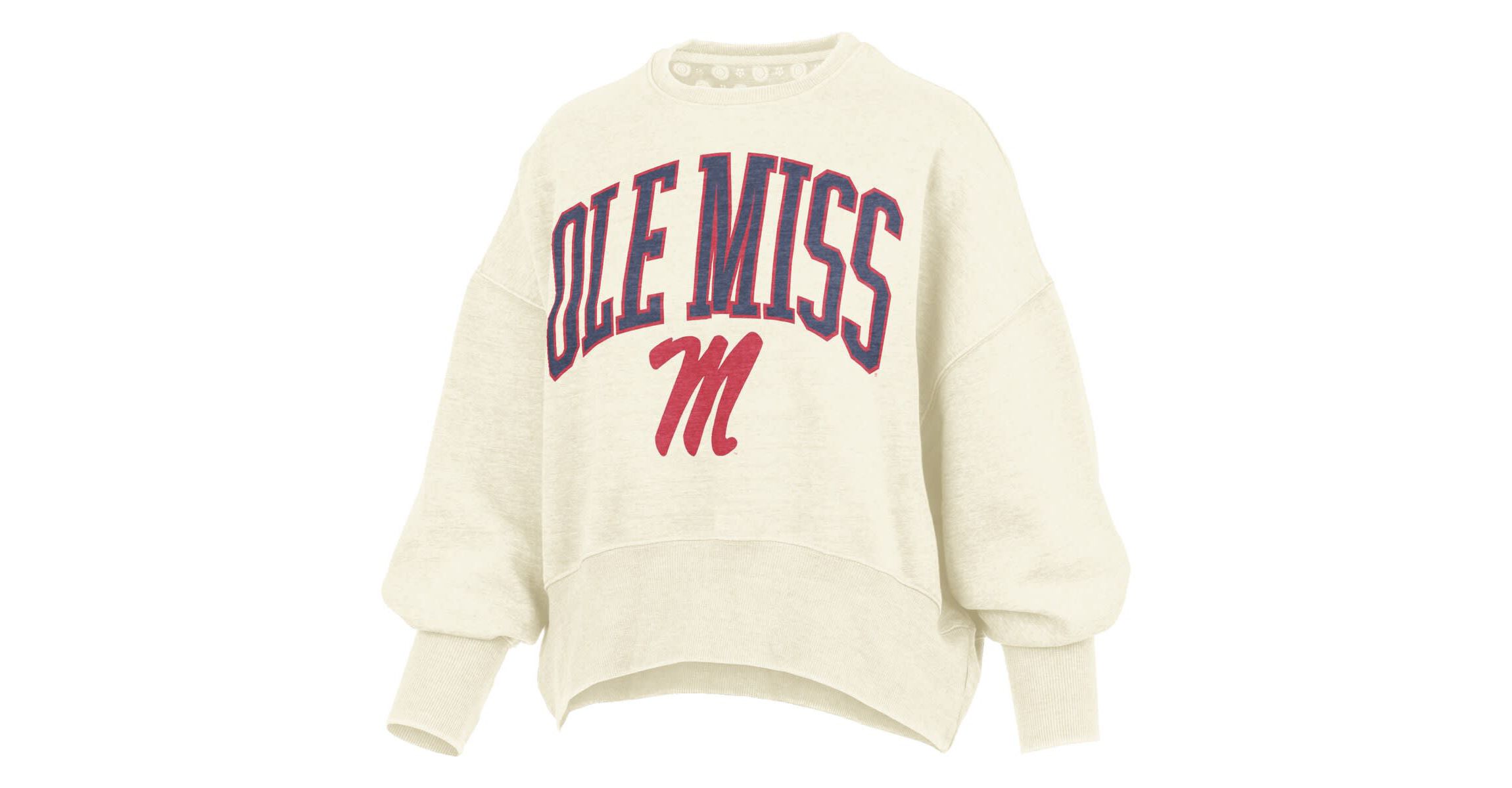 NCAA Ole Miss Rebels Oversized Waist-Length Crewneck Sweatshirt