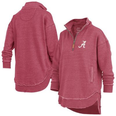 Pressbox Women's Alabama Crimson Tide NCAA Alabama Tide Northfork Sojourn Poncho Quarter-Zip Sweatshirt