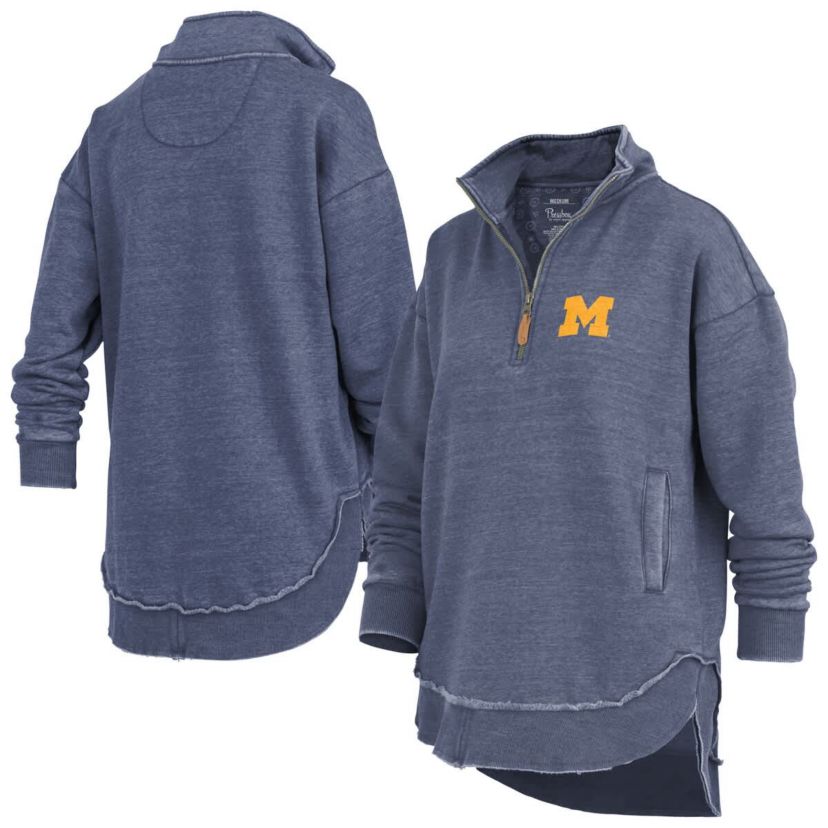 NCAA Michigan Wolverines Northfork Sojourn Poncho Quarter-Zip Sweatshirt