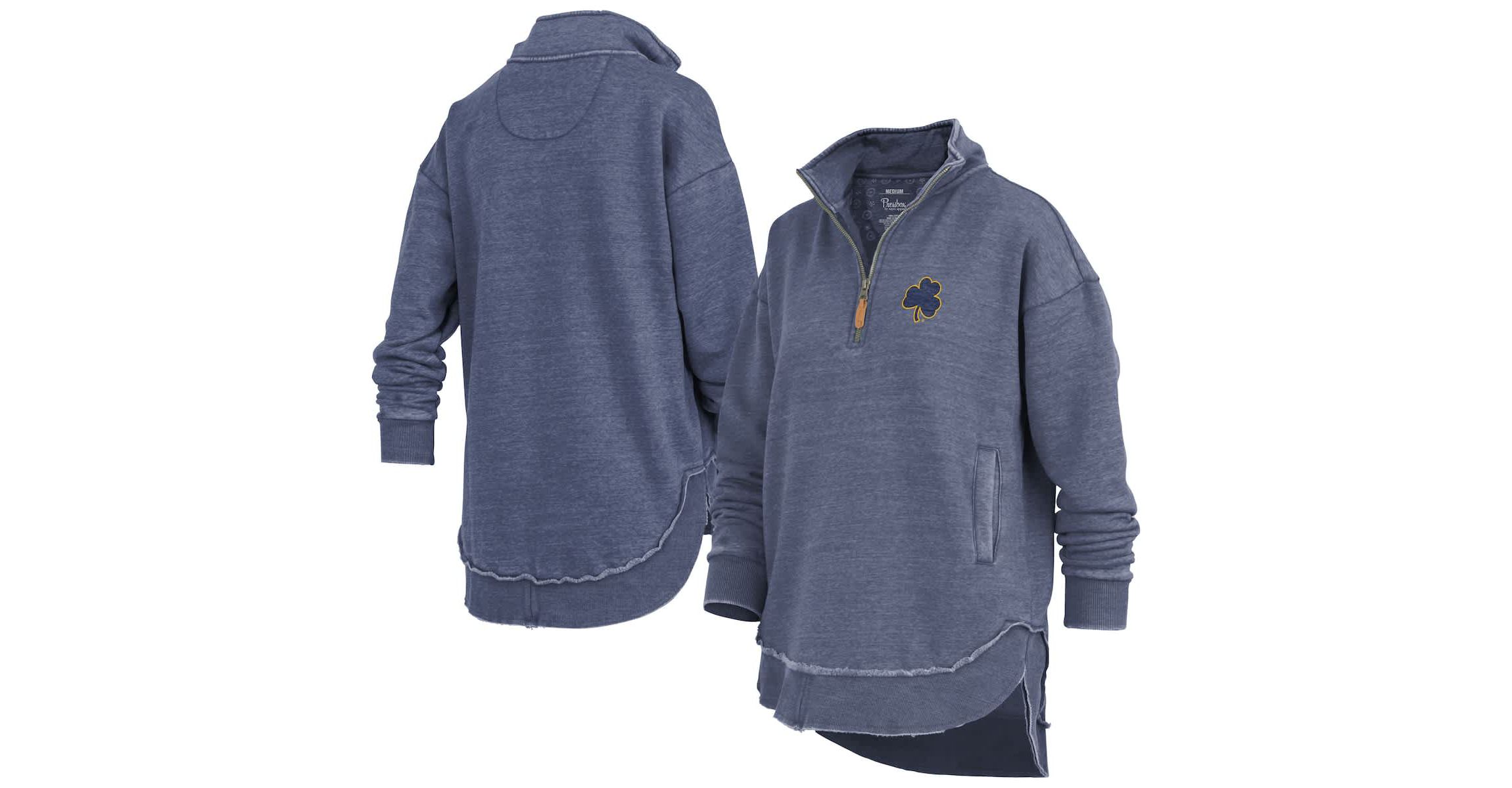 NCAA Notre Dame Fighting Irish Northfork Sojourn Poncho Quarter-Zip Sweatshirt