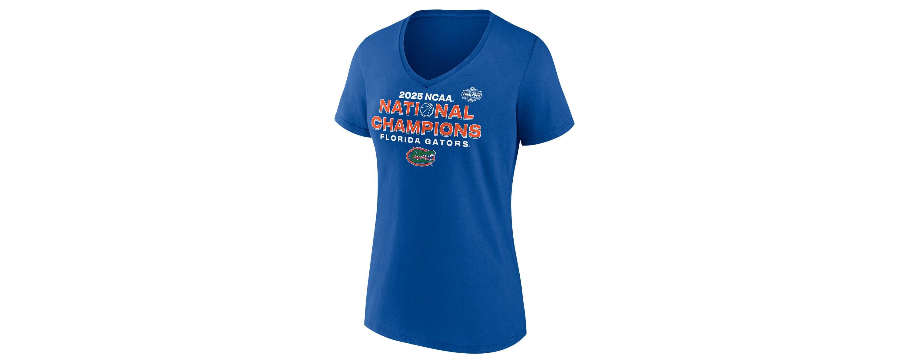 NCAA Fanatics Florida Gators 2025 NCAA Basketball National s Schedule V-Neck T-Shirt