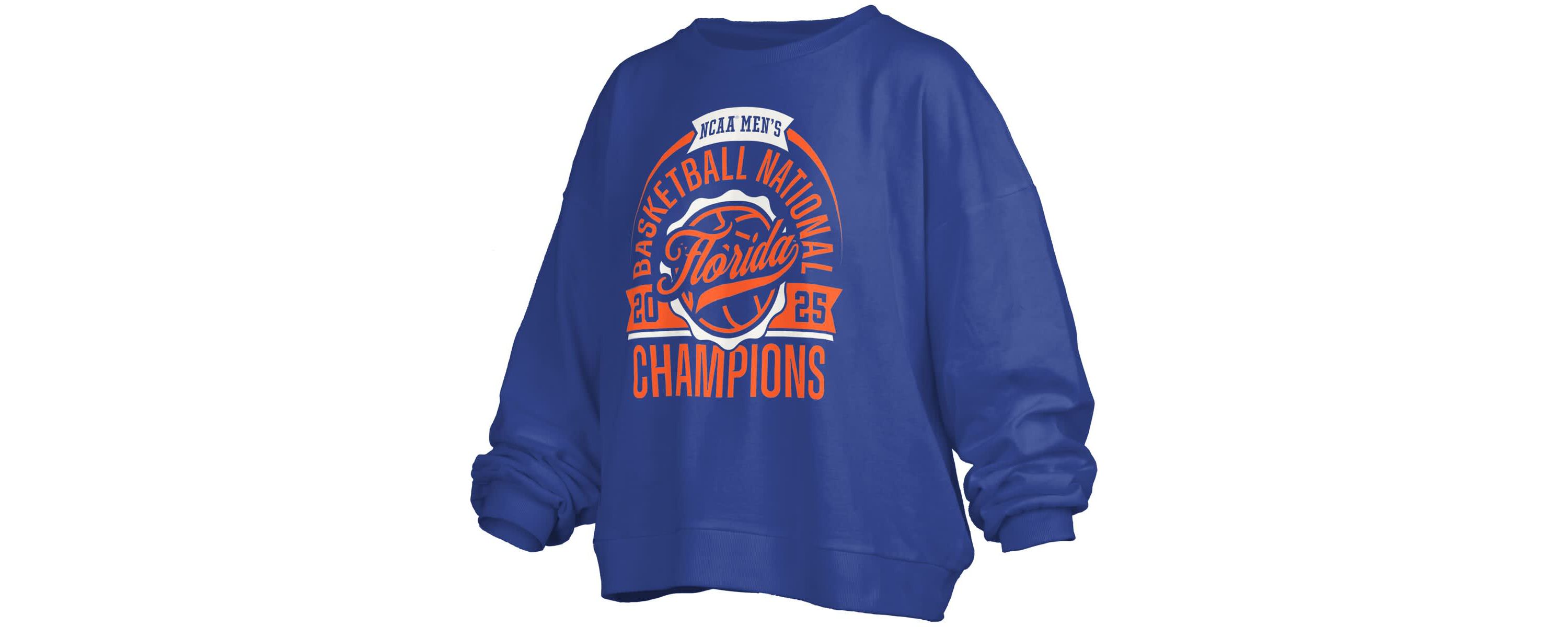 NCAA Florida Gators 2025 NCAA Basketball National s Barkley Janice Oversized Fleece Pullover Sweatshirt
